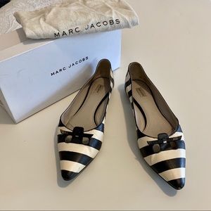 Marc Jacobs B&W Striped Flats